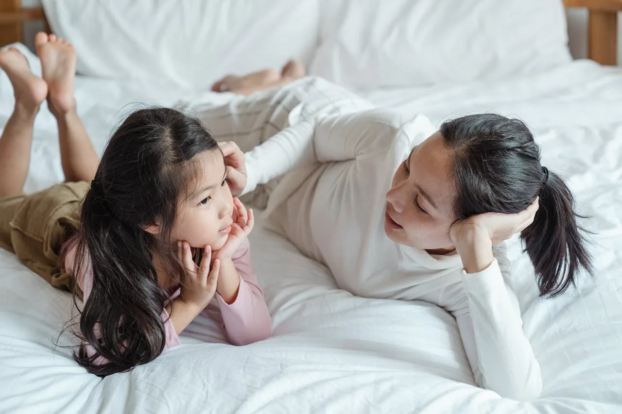 A parent and child spending time together at home, representative of the families MyPremierMD cares for