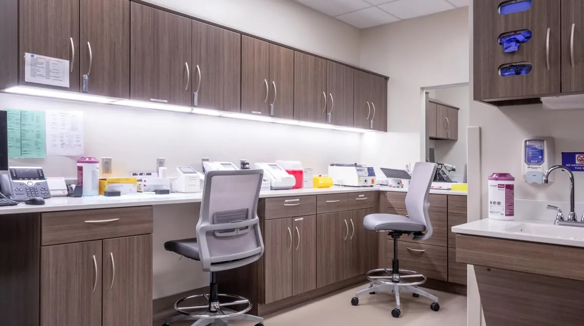 Our on-site laboratory testing area used for thyroid panel blood draws
